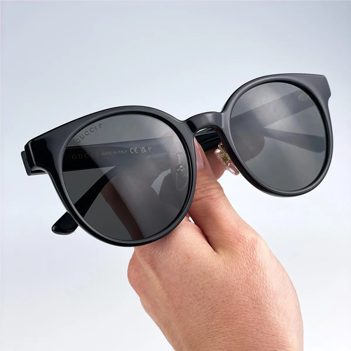 Gucci Women Sunglasses Black Grey Polarized Oval GG1339SK 002