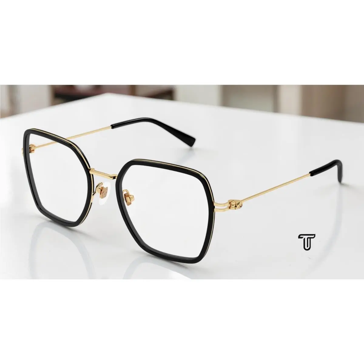 Gucci GG1850O 001 Rectangular Black Gold Demo Lens 51 mm Women`s Eyeglasses