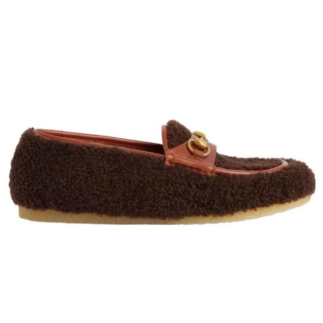 Gucci Horsebit Shearling Loafers Size Men US 11 Made in Italy