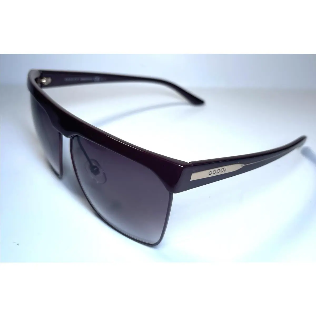 Dark Burgundy Gold Retro GG4215 Sunglasses + Case by Gucci