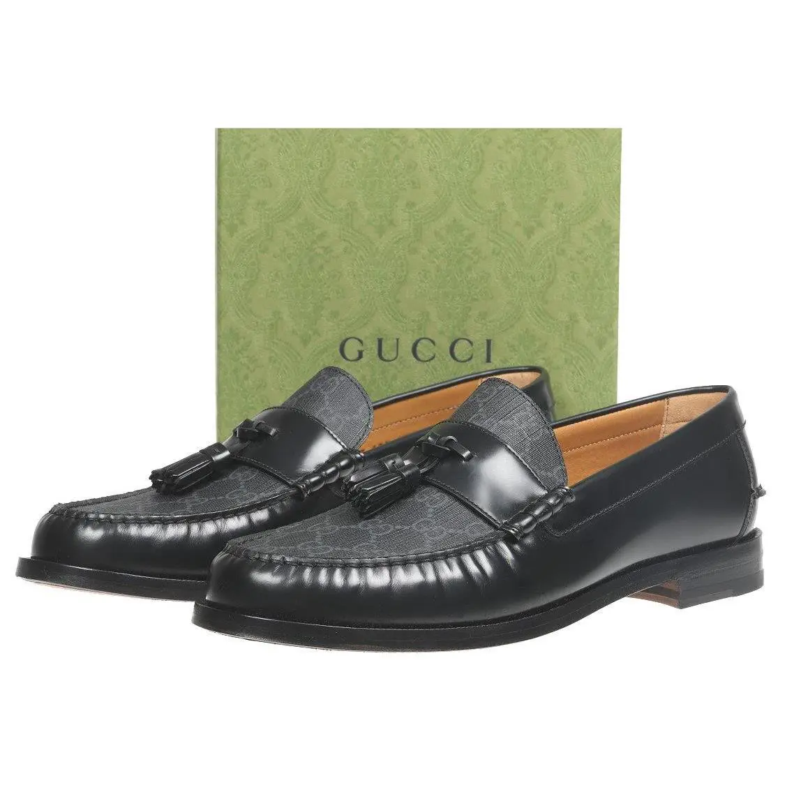 Gucci GG Guccissima Black Loafers Dress Shoes 13/US 13.5