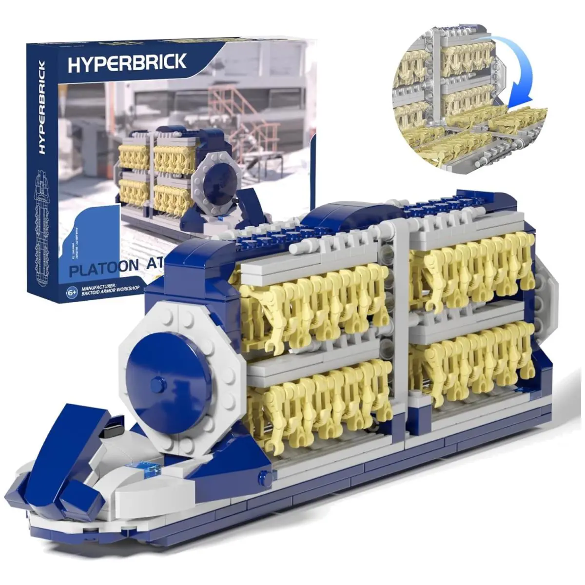 Ultimate Battle Pack: 33 Battle Droids Pilot with Interlocking Craft Toy Set