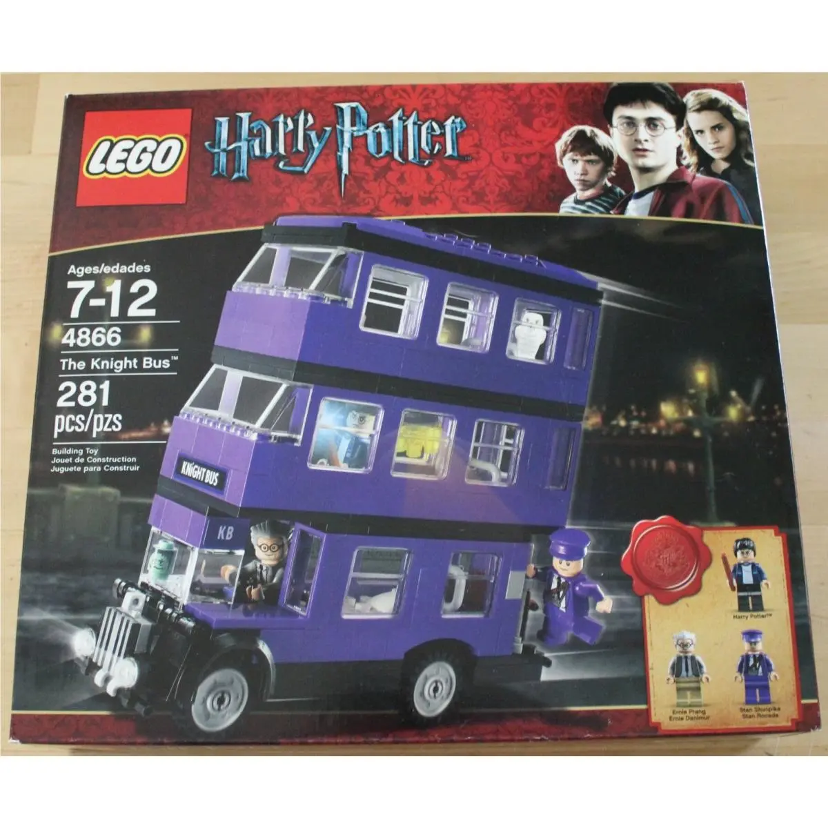 New/sealed/shelf Wear Box Lego 4866 Harry Potter Knight Bus