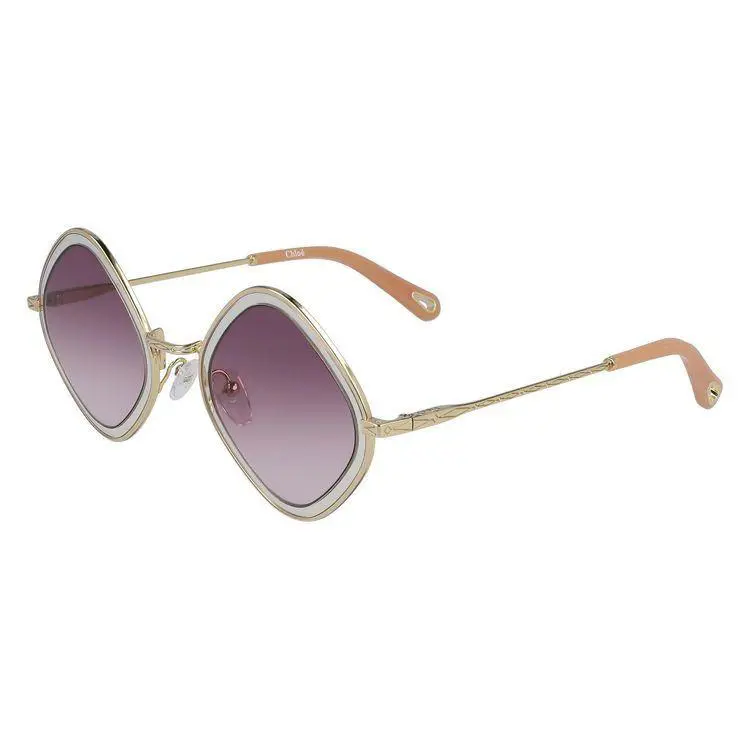 Chloe Women`s Gold Geometric Sunglasses CE165S-878