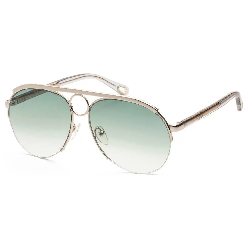 Chloe Women`s Gold Aviator Sunglasses CE152S-838
