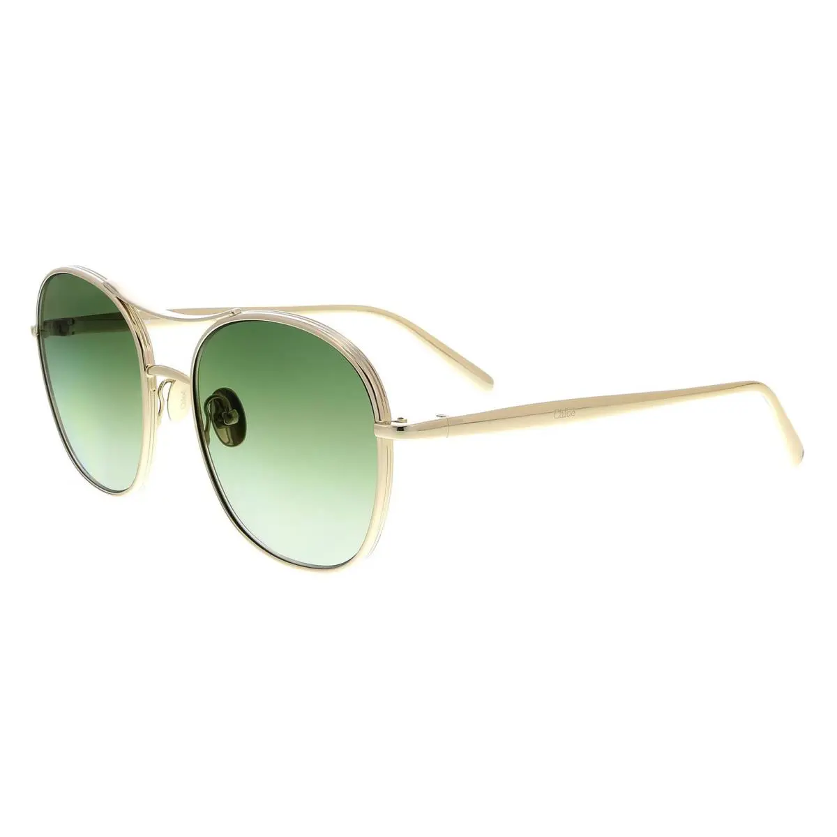 Chloe Sunglasses Green CE137S 733 Gold Aviator