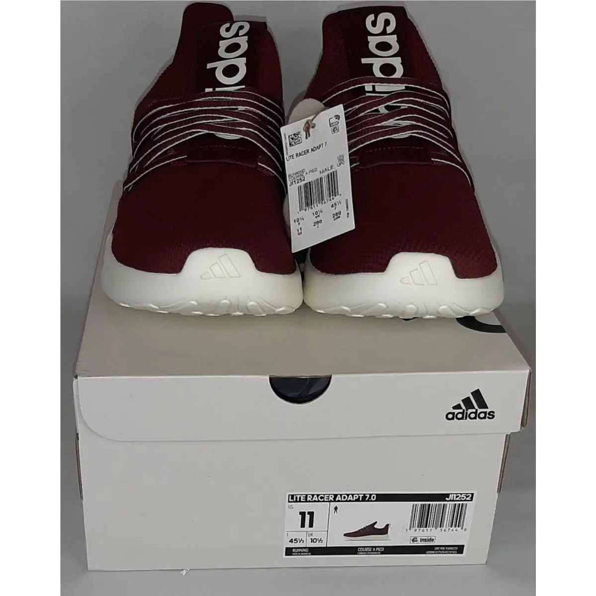 Adidas shoes - adidas Lite Racer - Lite Racer - JI1252 - Collegiate Burgundy / Shadow Red / Off White, Manufacturer: Core Black/Grey Five/Grey Three 0