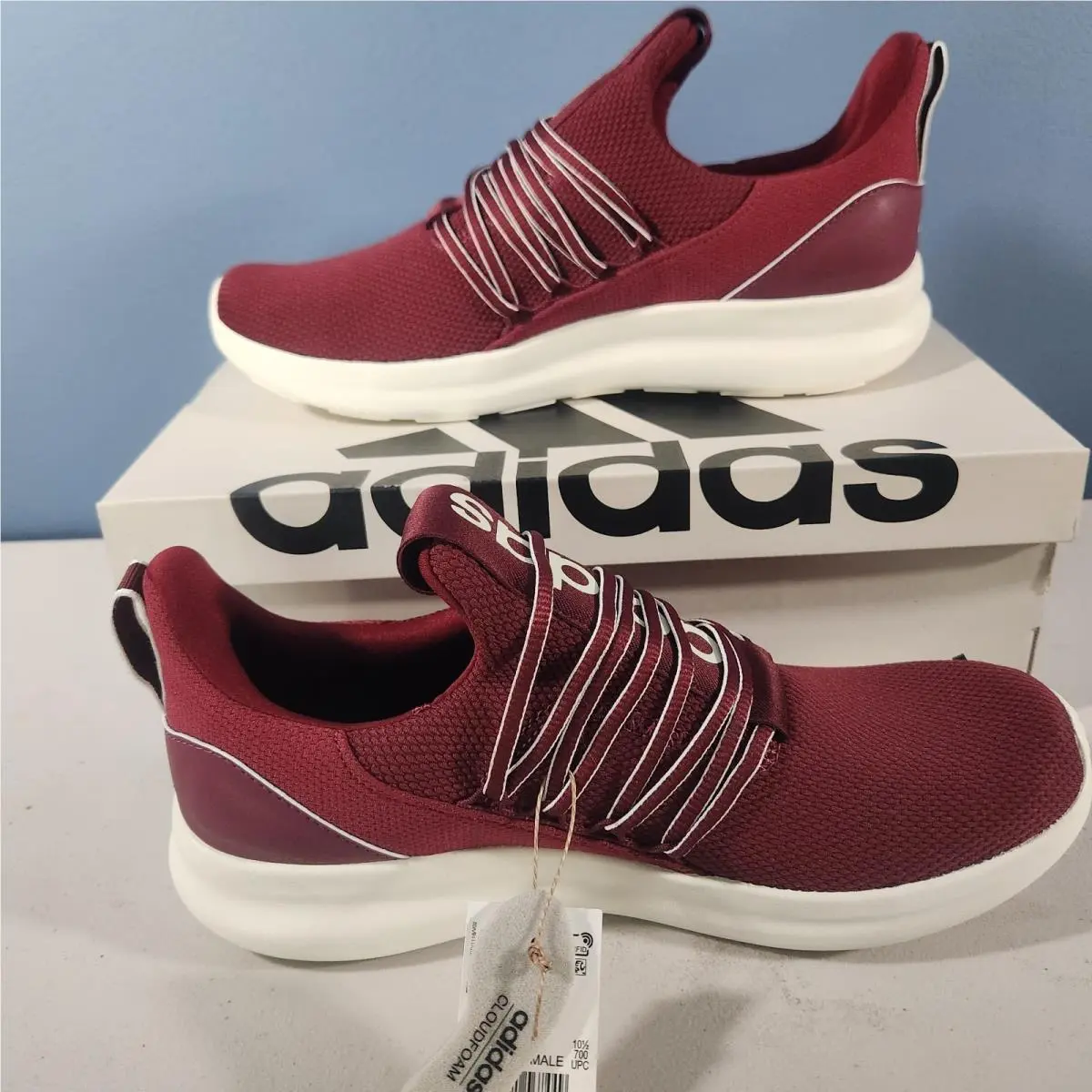 Adidas shoes - adidas Lite Racer - Lite Racer - JI1252 - Collegiate Burgundy / Shadow Red / Off White, Manufacturer: Core Black/Grey Five/Grey Three 8