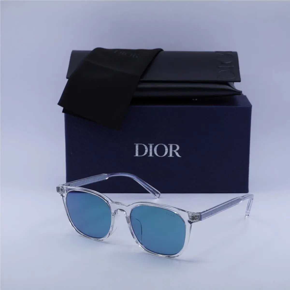 Dior Indior S1F 85B7 Transparent/blue 55-19-145 Sunglasses