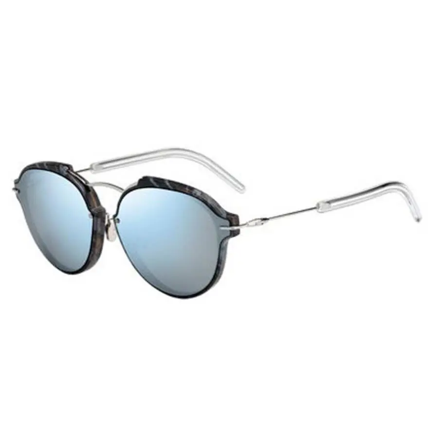 eclat 0GNO Sunglasses Black Marble Ruthenium / Light Blue Mirror by Dior