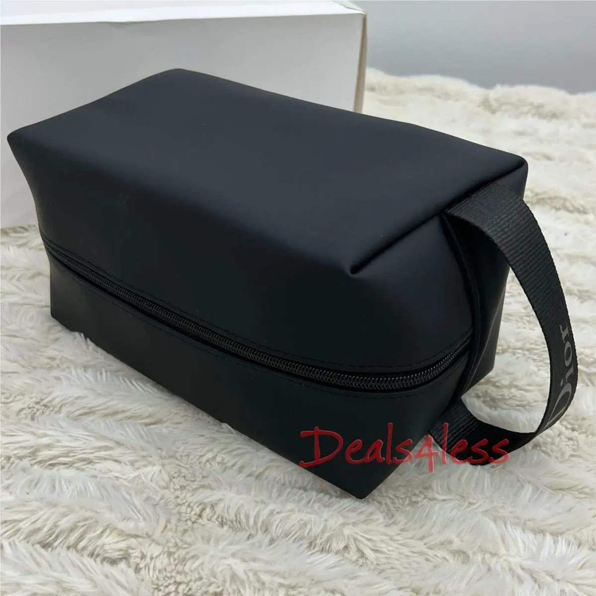 Dior Pouch Toiletry Bag Zippered Travel Case Lined Carry Handle