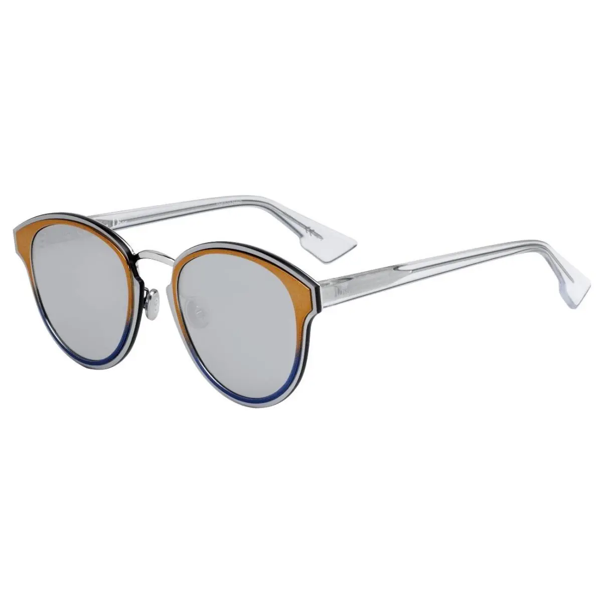 Nightfall 0L7Q/0T Sunglasses Orange Blue / Grey Silver Mirror Lens by Dior