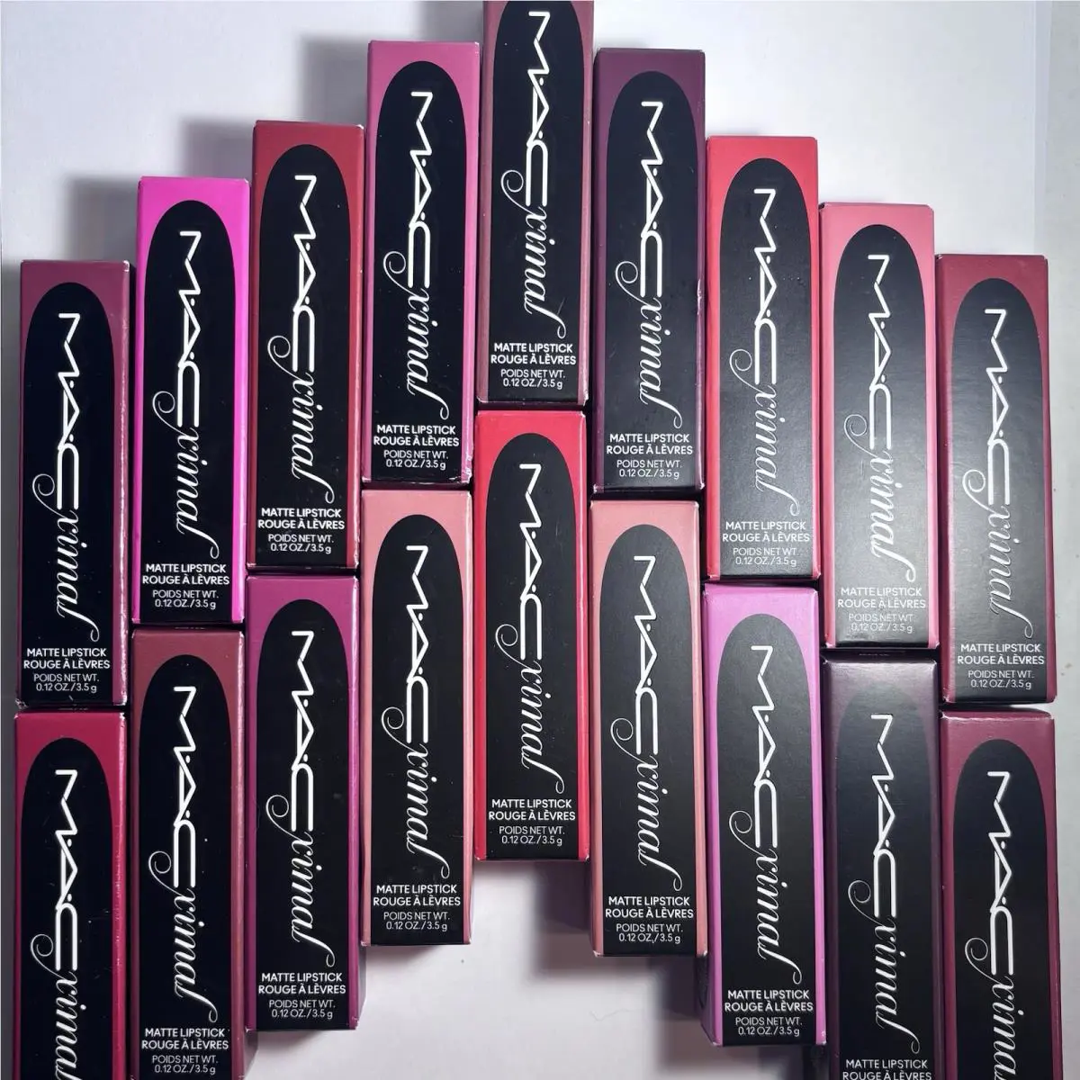 Mac Macximal Lot OF 20 Silky Matte Lipstick All Different Colors Shades