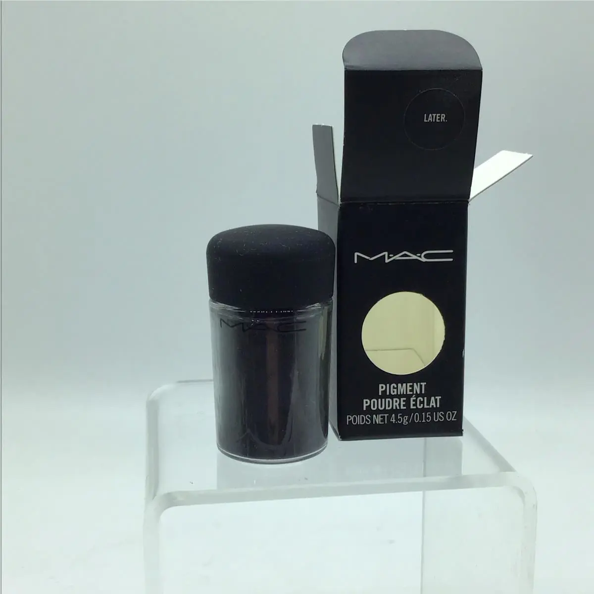 Mac Later Pigment Eyeshadow Deep Purple Charcoal Powder Shimmer Tartan Rare