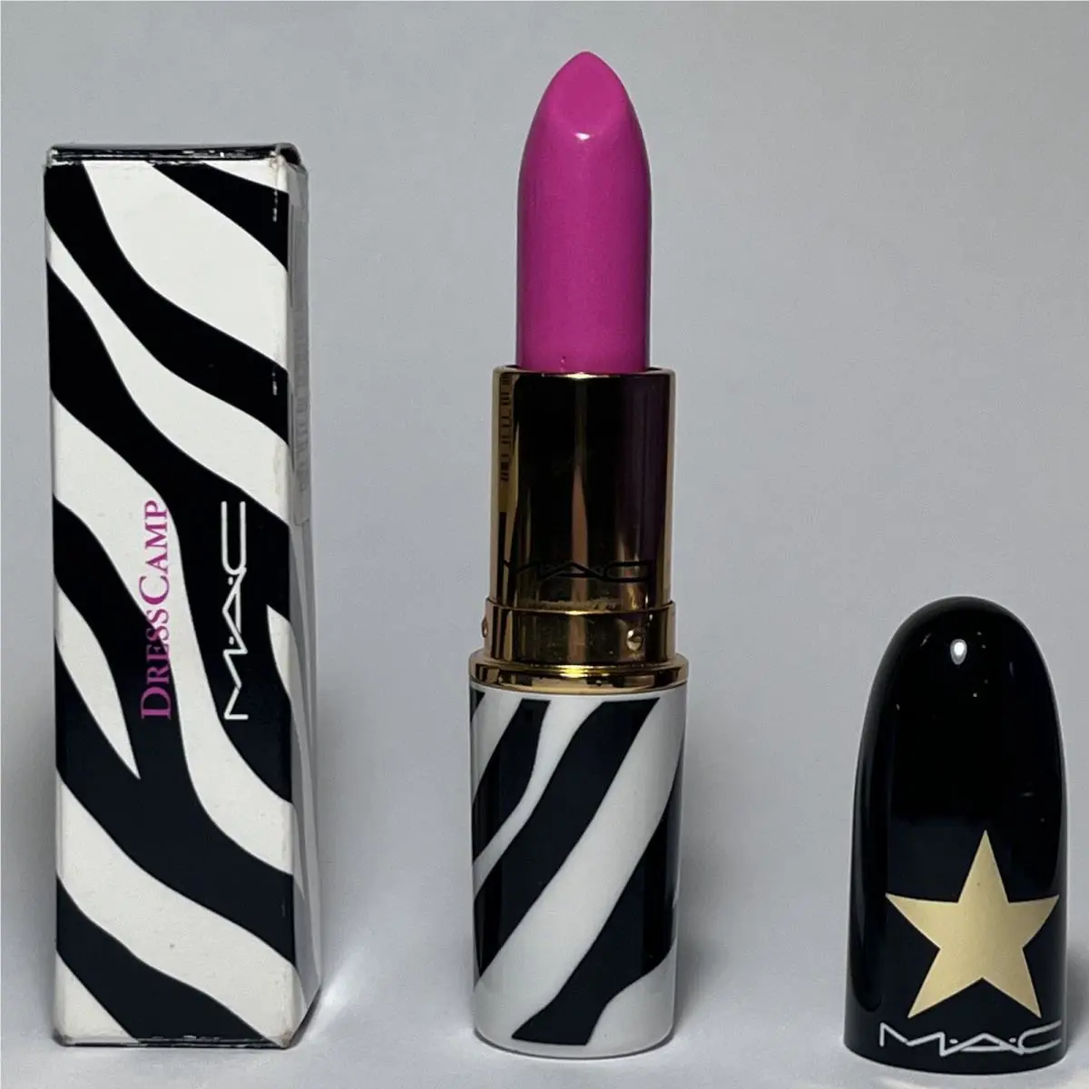 Mac Too Fab Lustre Lipstick Dresscamp Intense Mid-tone Yellow Pink