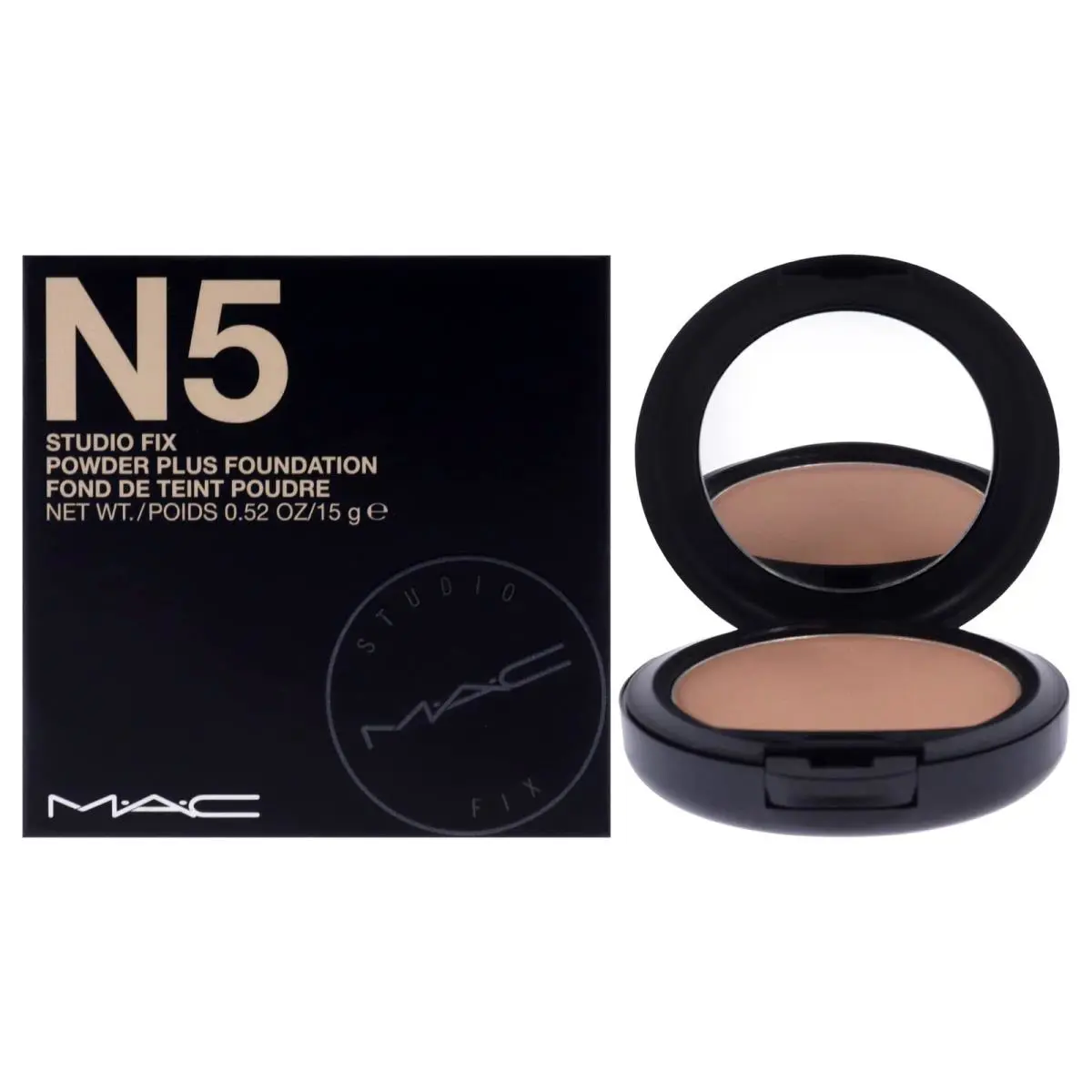 Mac Cosmetics N5 Skin Foundation Concealer Smooth Matte Finish Long Wearing Pressed Powder