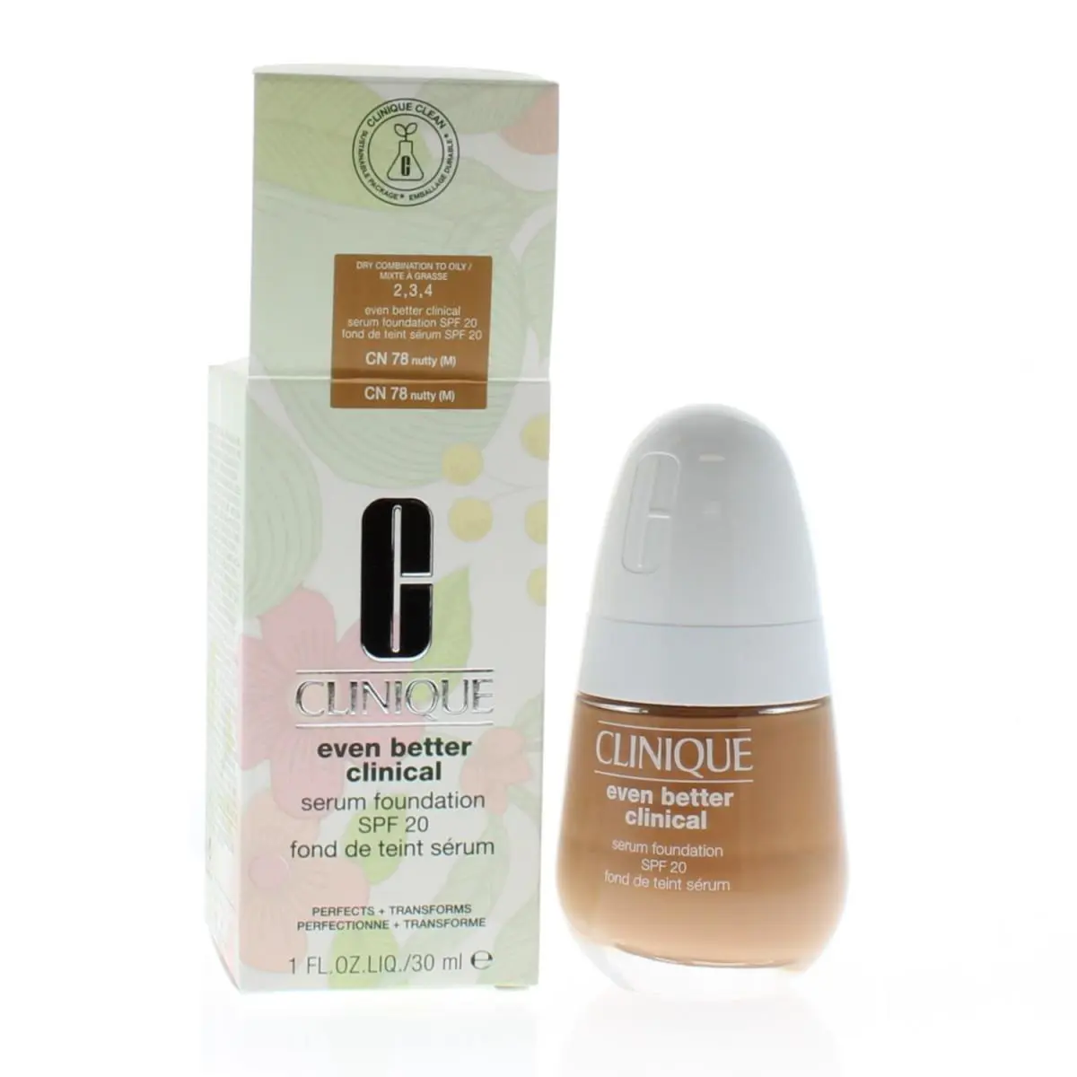 Clinique Even Better Clinical Serum Foundation Spf 20 CN 78 Nutty 1oz/30ml