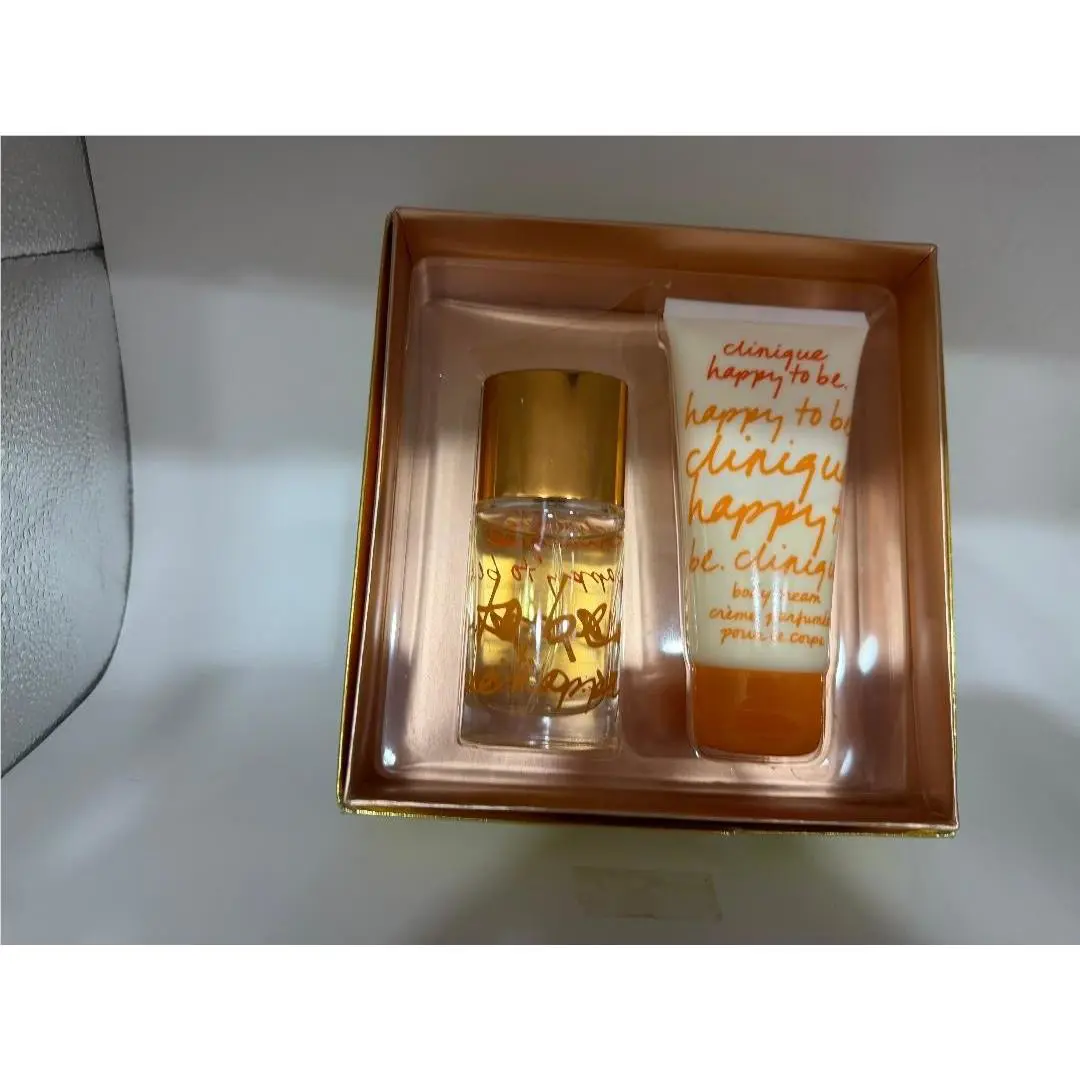 Clinique Happy TO BE2 Pcs Gift SET1.0 FL OZ Edp 2.5 FL OZ Body Cream