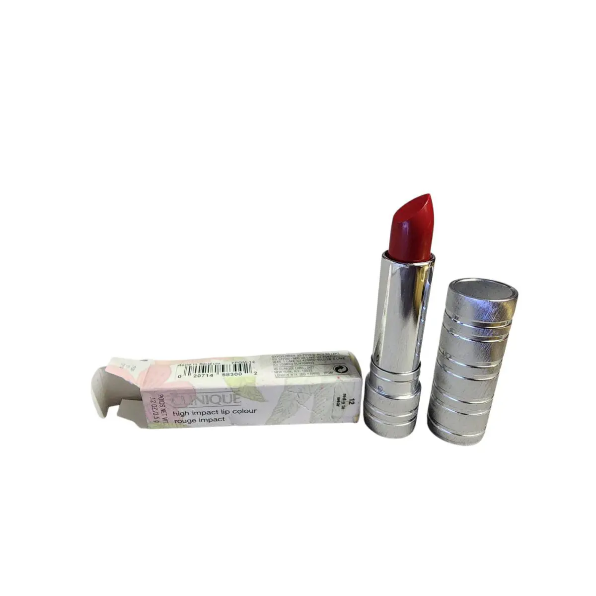 Clinique High Impact Lip Colour Spf 15 Rouge Impact 12 Red-y To Wear Boxed