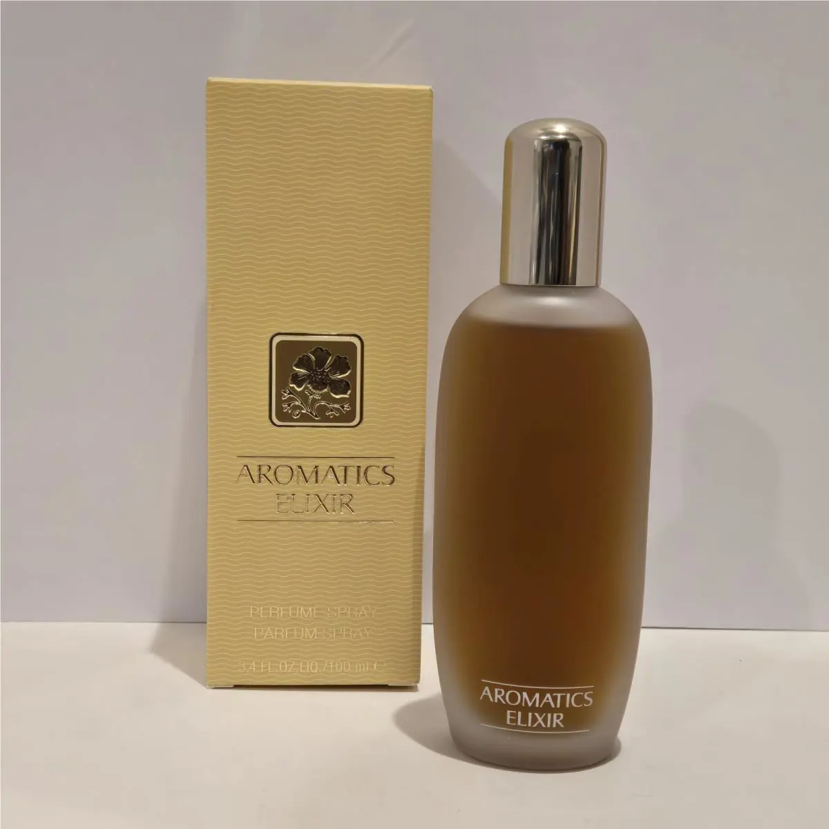 Clinique Aromatics Elixir Perfume Parfum Spray Made In Switzerland 3.4oz Vintage
