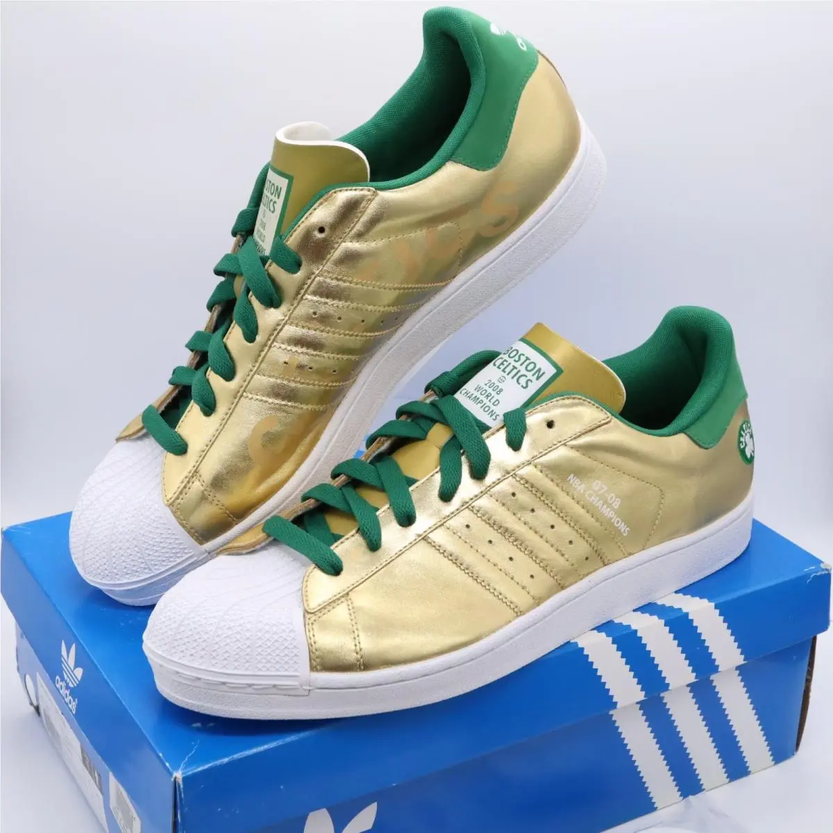 Adidas Superstar 1 Celtics Nba 07-08 Champions Boston Gold Sneakers Size US 15
