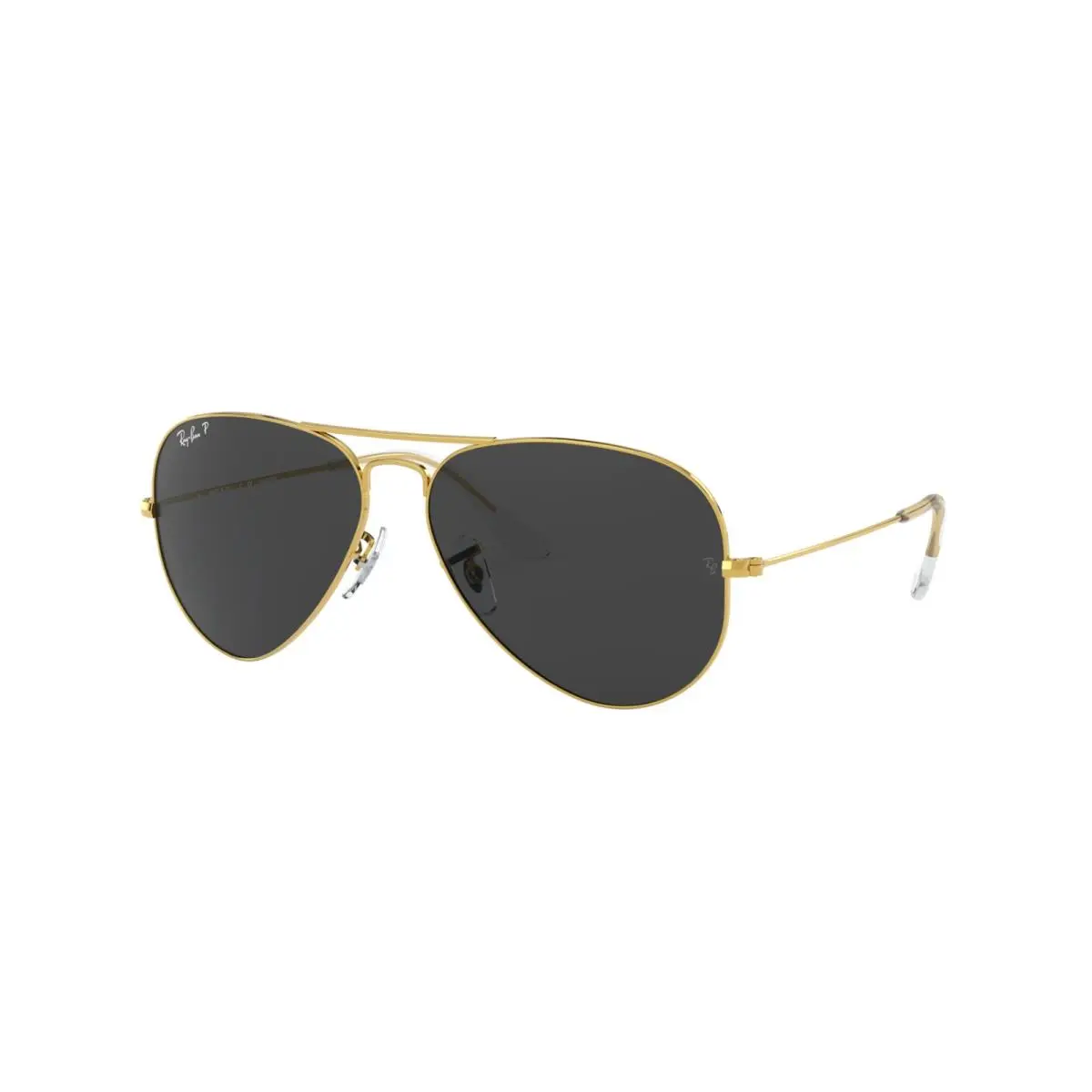 Ray-ban Aviator Polarized Black Pilot Unisex Sunglasses RB3025-91964862 - Frame: Gold, Lens: Black