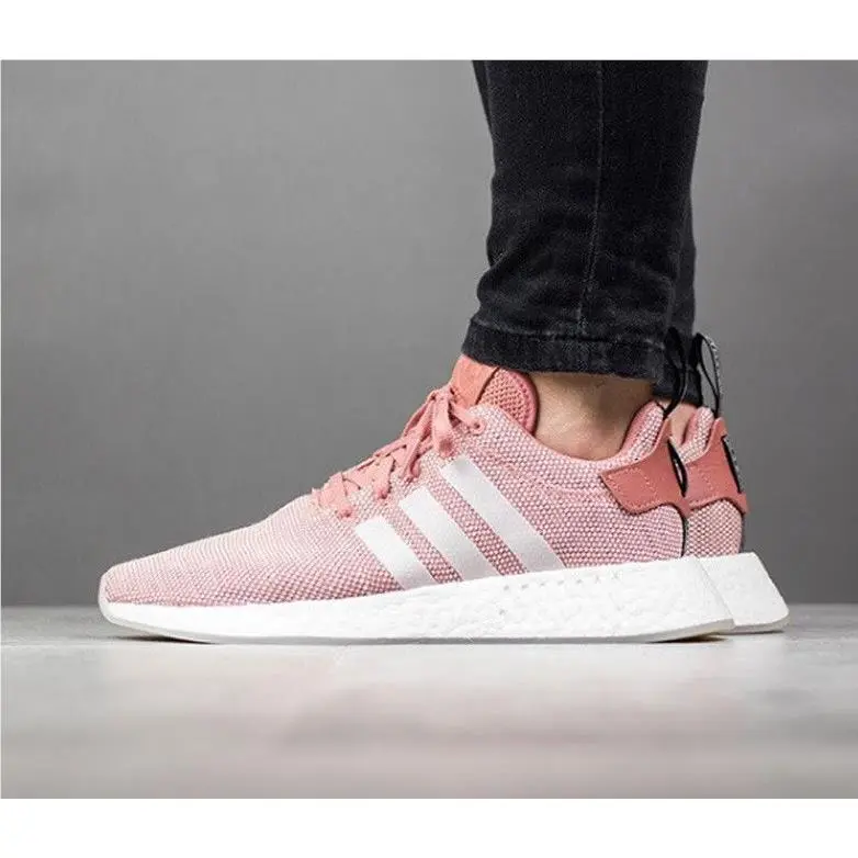 Adidas NMD_R2 W Low Running Trainers Sneakers Women Shoes Ash Pink/wt Size 8