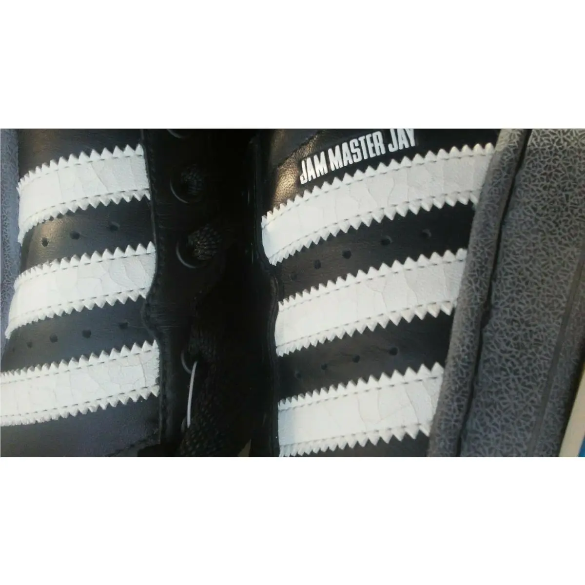 Adidas shoes - Adidas Ultrastar Shell Toe Jam Master Jay JMJ - Black / White (UPC: 826495537513) 4
