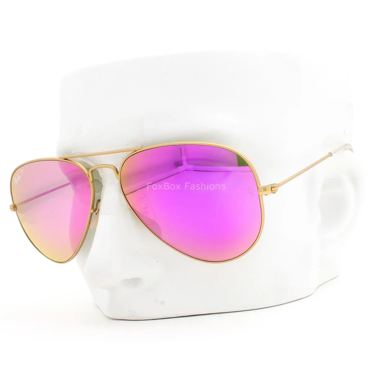 Ray-ban Aviator Sunglasses RB 3025 112/1Q Gold Pink Glass Polarized 58mm W/case