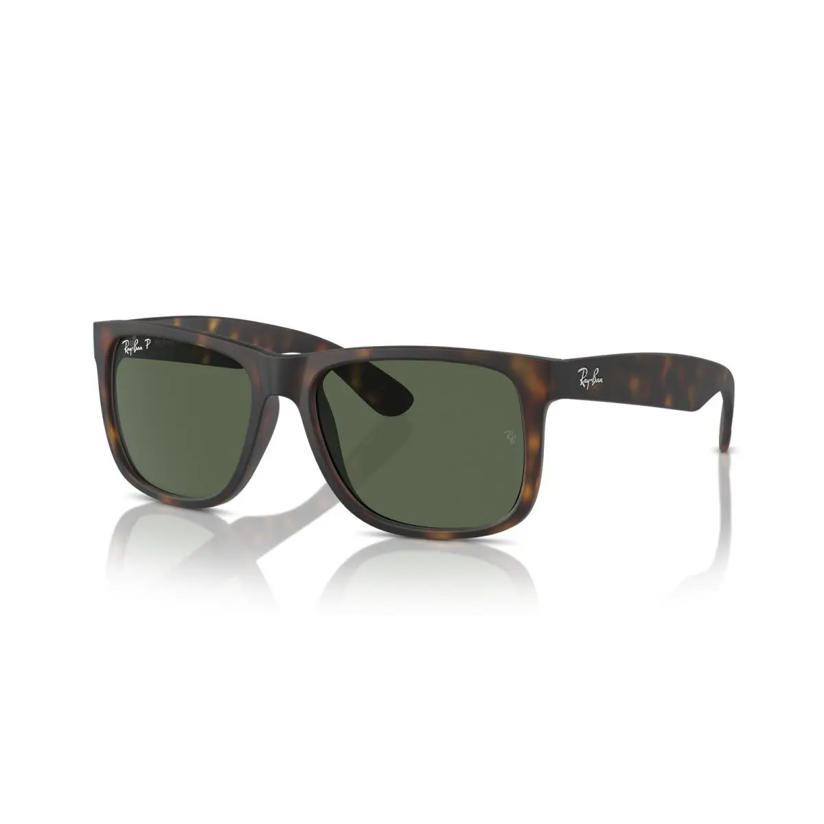 Ray-ban Justin Matte Havana/dark Green Polarized 54 mm Sunglasses RB4165 865/9A