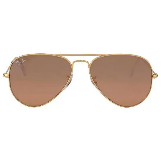 Ray-ban Aviator Sunglasses RB3025 001/3E 55-14 Gold Frame Silver-pink Lens