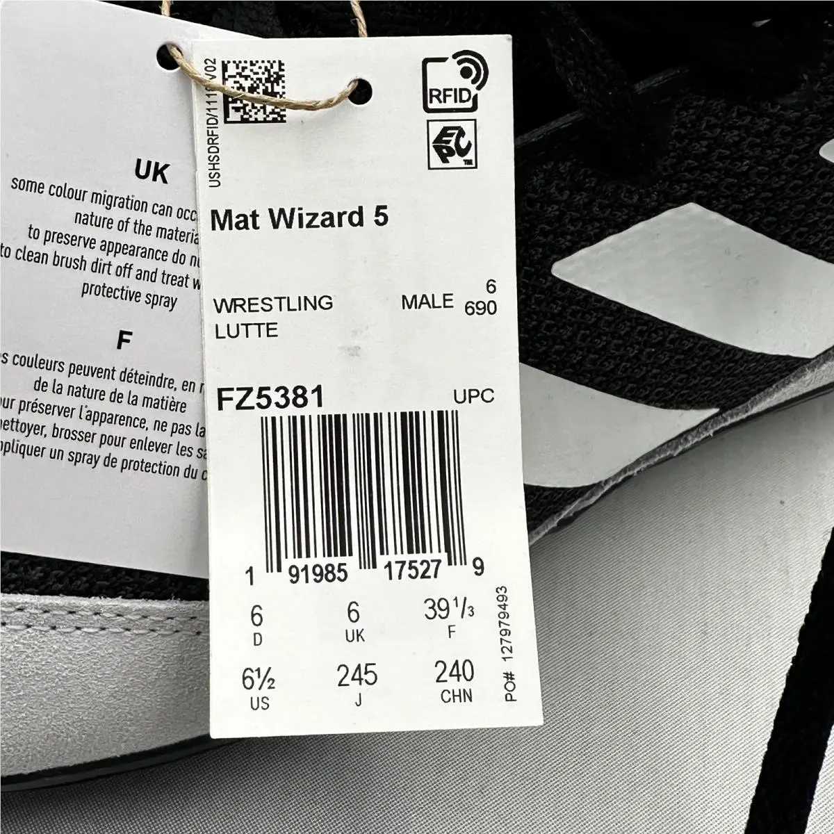 Adidas shoes - adidas Mat Wizard 5 - Mat Wizard - FZ5381 - Black 1