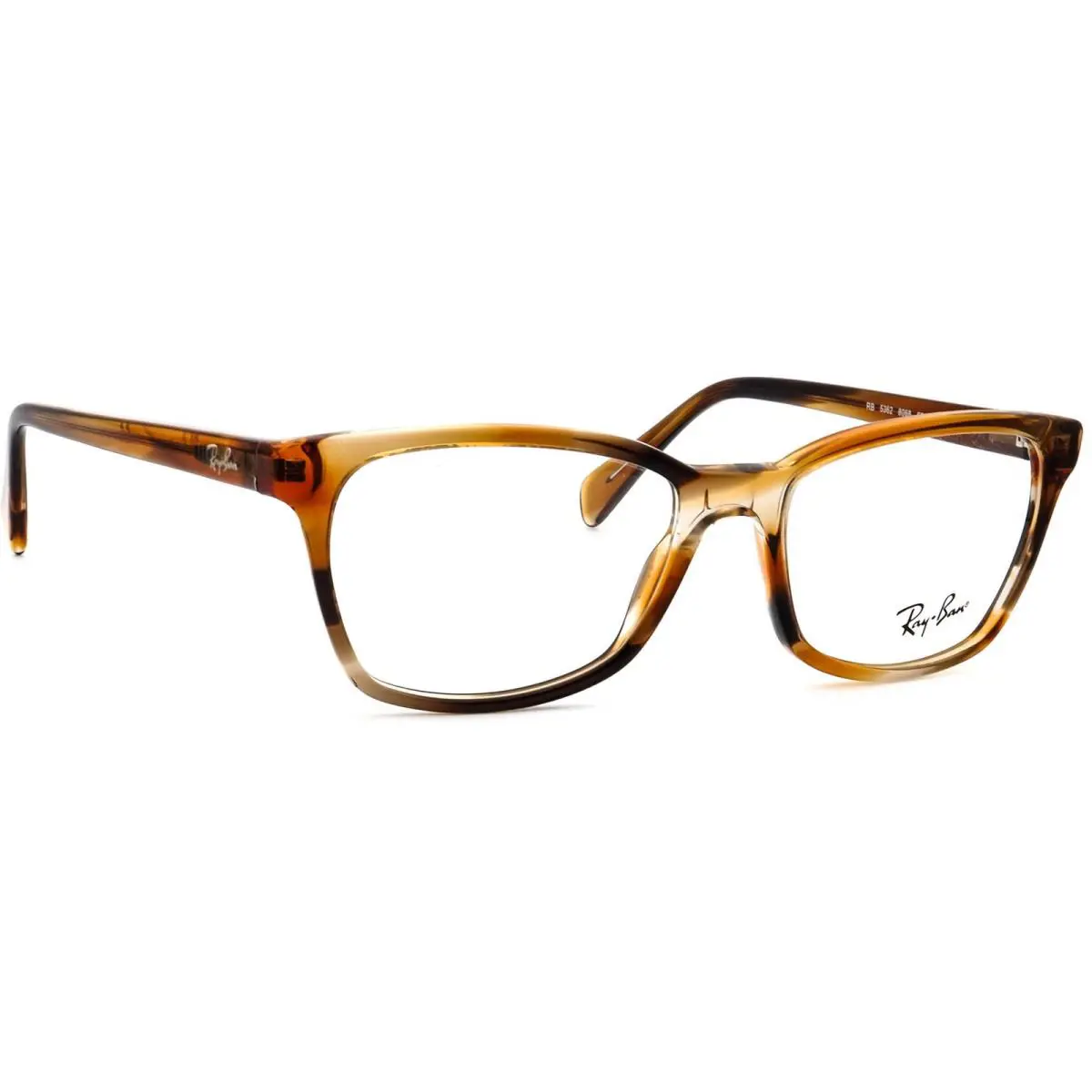 Ray-ban Women`s Eyeglasses RB 5362 8068 Striped Brown Butterfly Frame 52 17 140