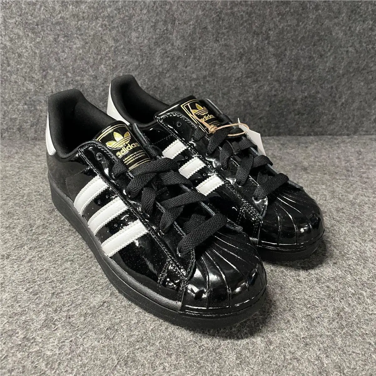 Adidas Superstar II Shoes Women`s Size 7 Black JS4009