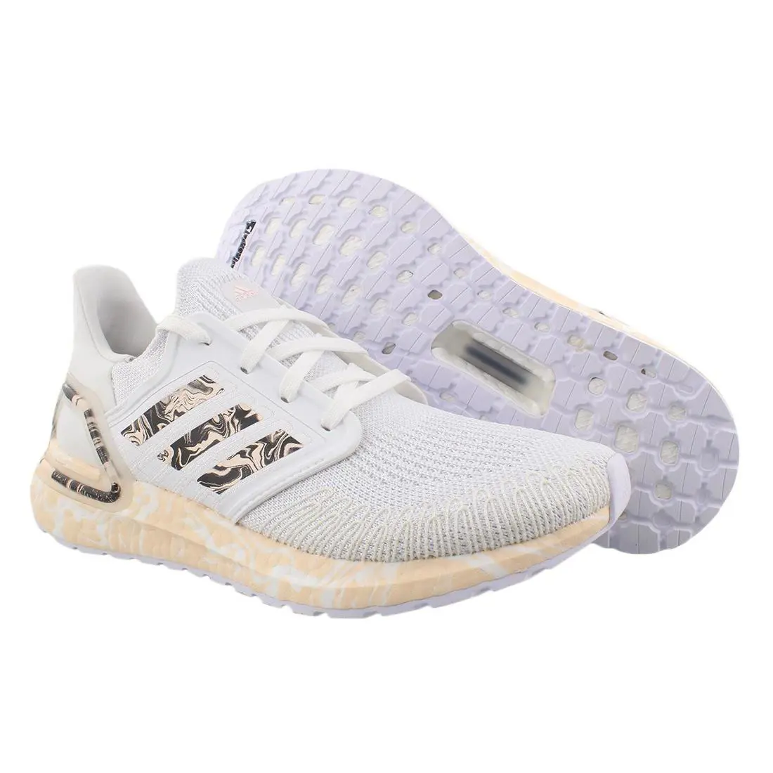 Adidas Ultraboost 20 Womens Shoes Size 10 Color: White/beige/black - White/Beige/Black, Main: White