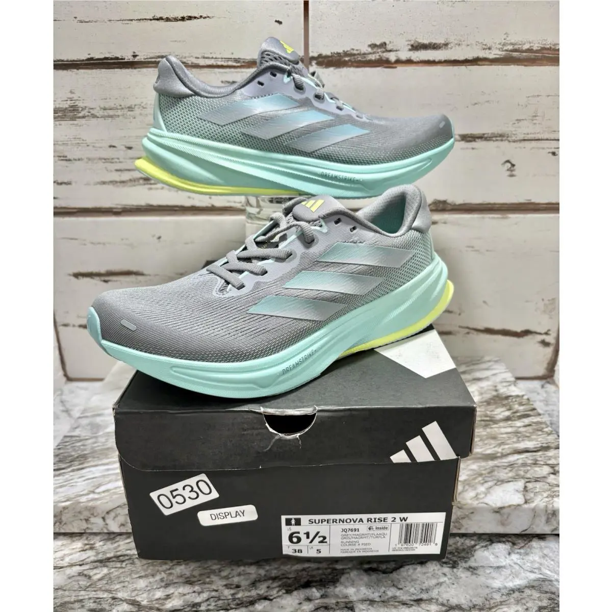 Adidas Supernova Rise 2 W Gray JQ7691 6.5 Womens Running Shoes