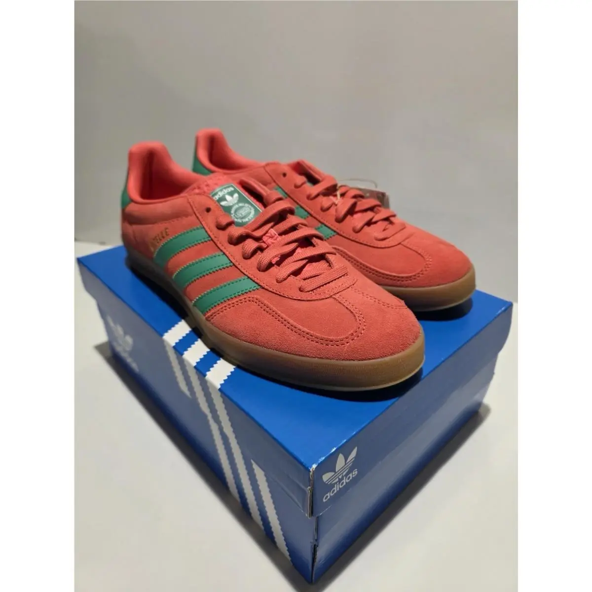 Adidas Gazelle Indoor Men Athletic Sneaker Running Trainers Size 10.5 Orange