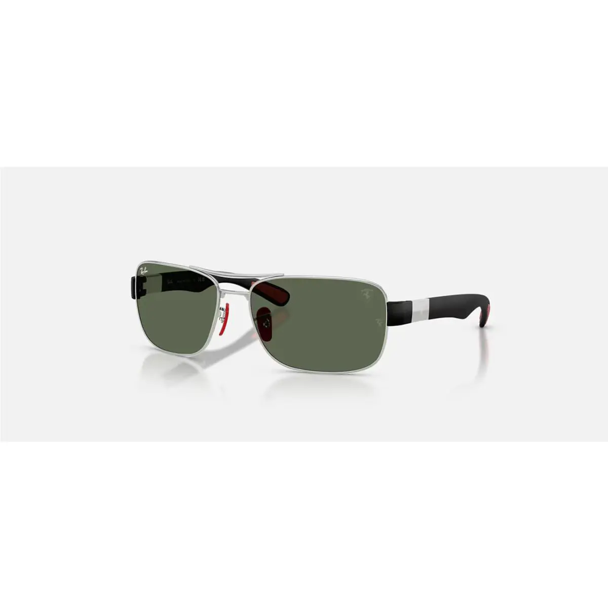 Ray-ban RB3763M Scuderia Ferrari Collection Silver/dark Green 64 mm Sunglasses
