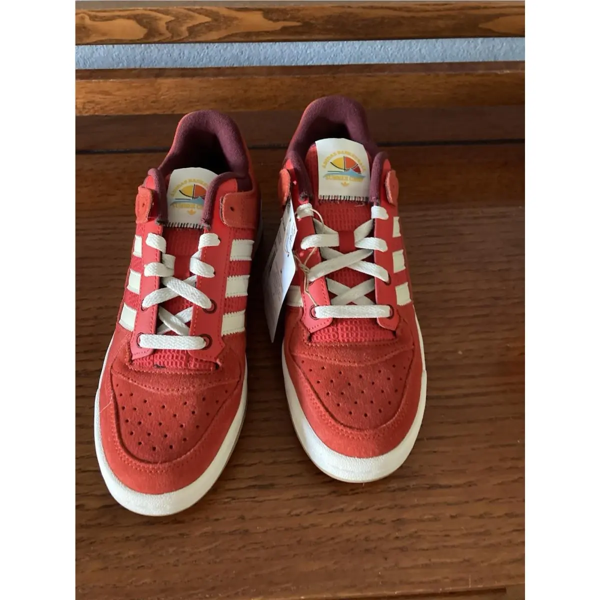 Adidas Originals Forum Low CL Red/off White/gum Men`s Shoes IE7176 Size 7 1/2