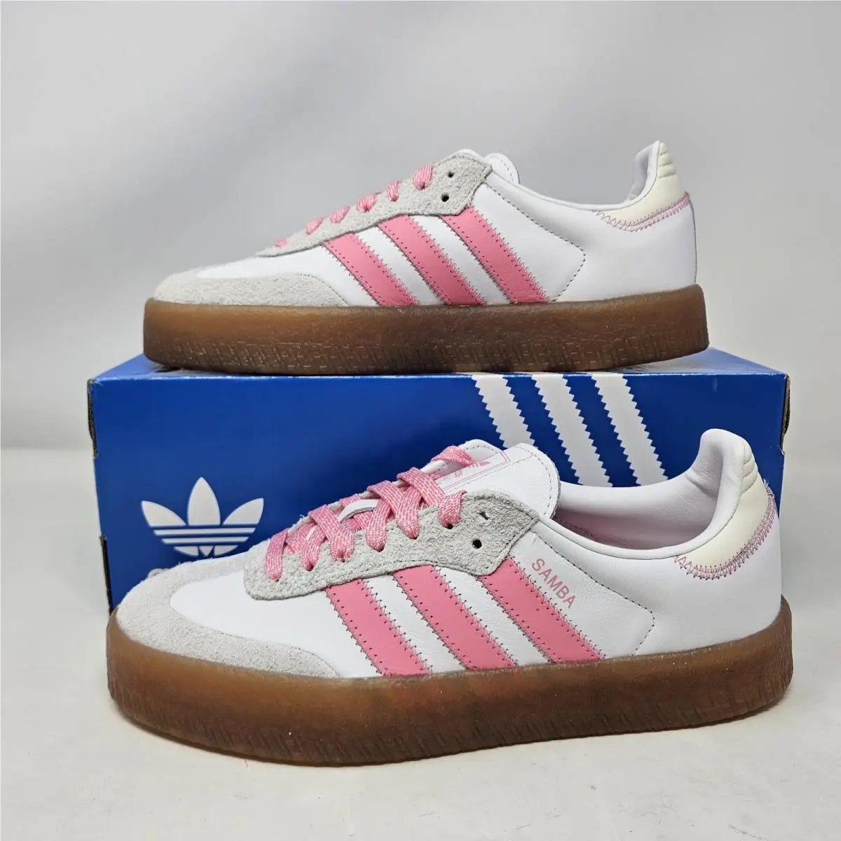 Adidas Wmns Sambae `white Bliss Pink` / IE9109 / Women`s Size 9