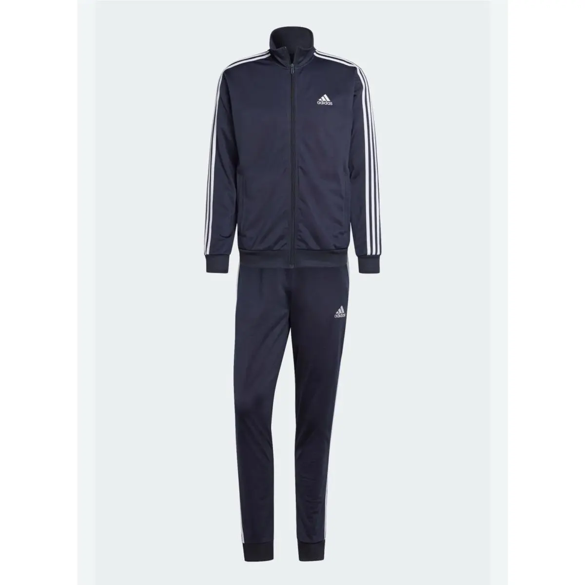 Adidas Men`s Primegreen Essentials 3-Stripes Track Suit Jacket Pants Large
