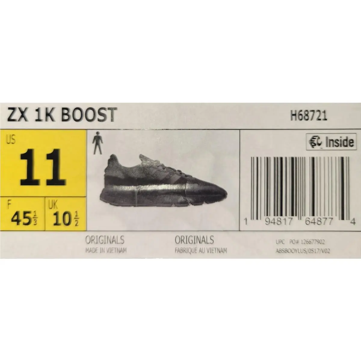 Adidas shoes - adidas ZX 1K - H68721 - Black 4