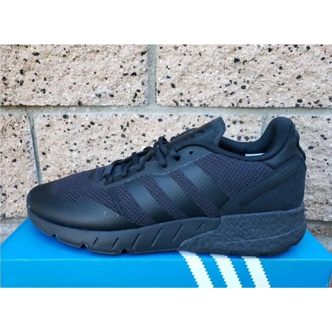 Adidas Originals ZX 1K Boost Shoes Men`s Size 11 Triple Black H68721