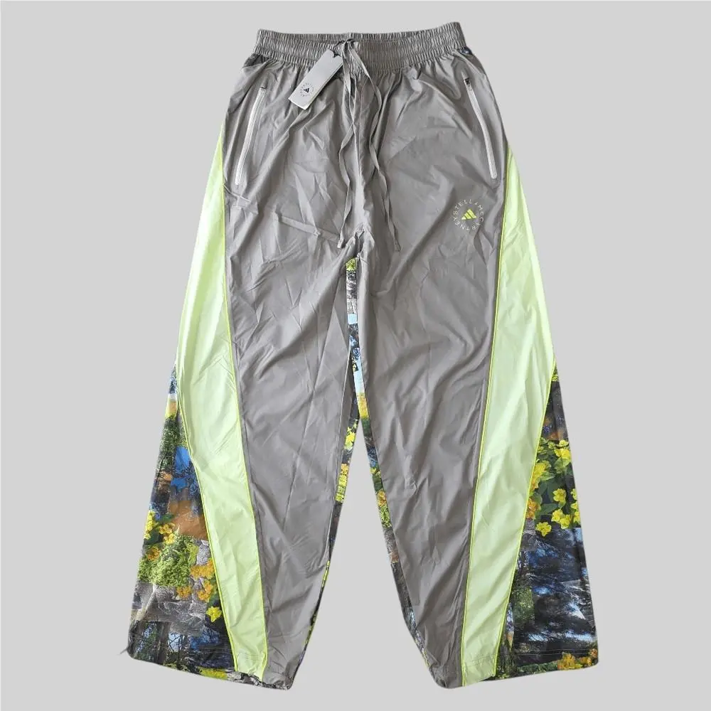 Adidas by Stella Mccartney Earth Collage Woven Track Pants Women`s Medium M Grey