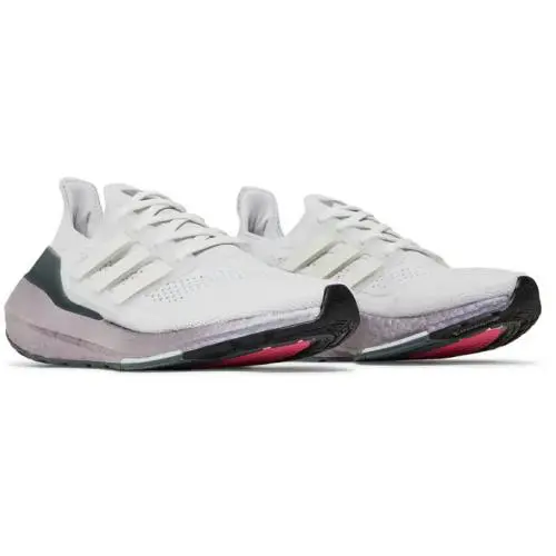 Adidas Ultraboost 21 Low Running Unisex Men 6 = Women 7.5 Shoes White/purple