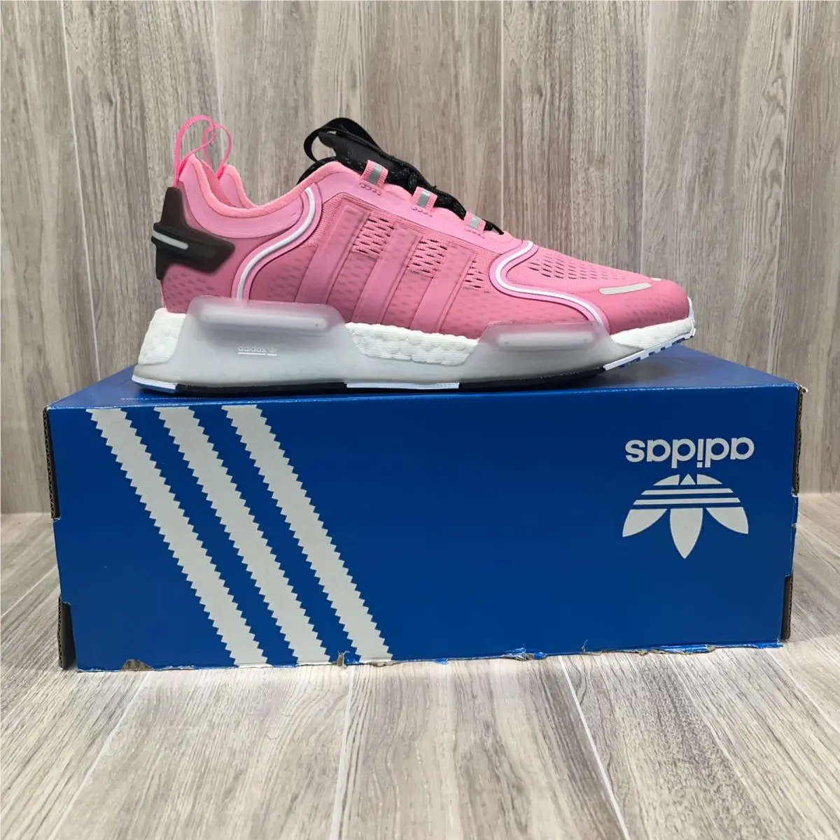 Adidas Nmd V3 Beam Pink White Knitted Shoes GY4286 Youth US 6.5 Women`s US 7.5