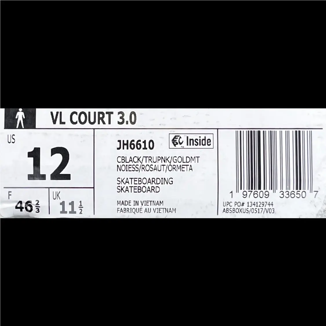 Adidas shoes - adidas Vl Court - Court - JH6610 - Black (UPC: 197609336507) 9