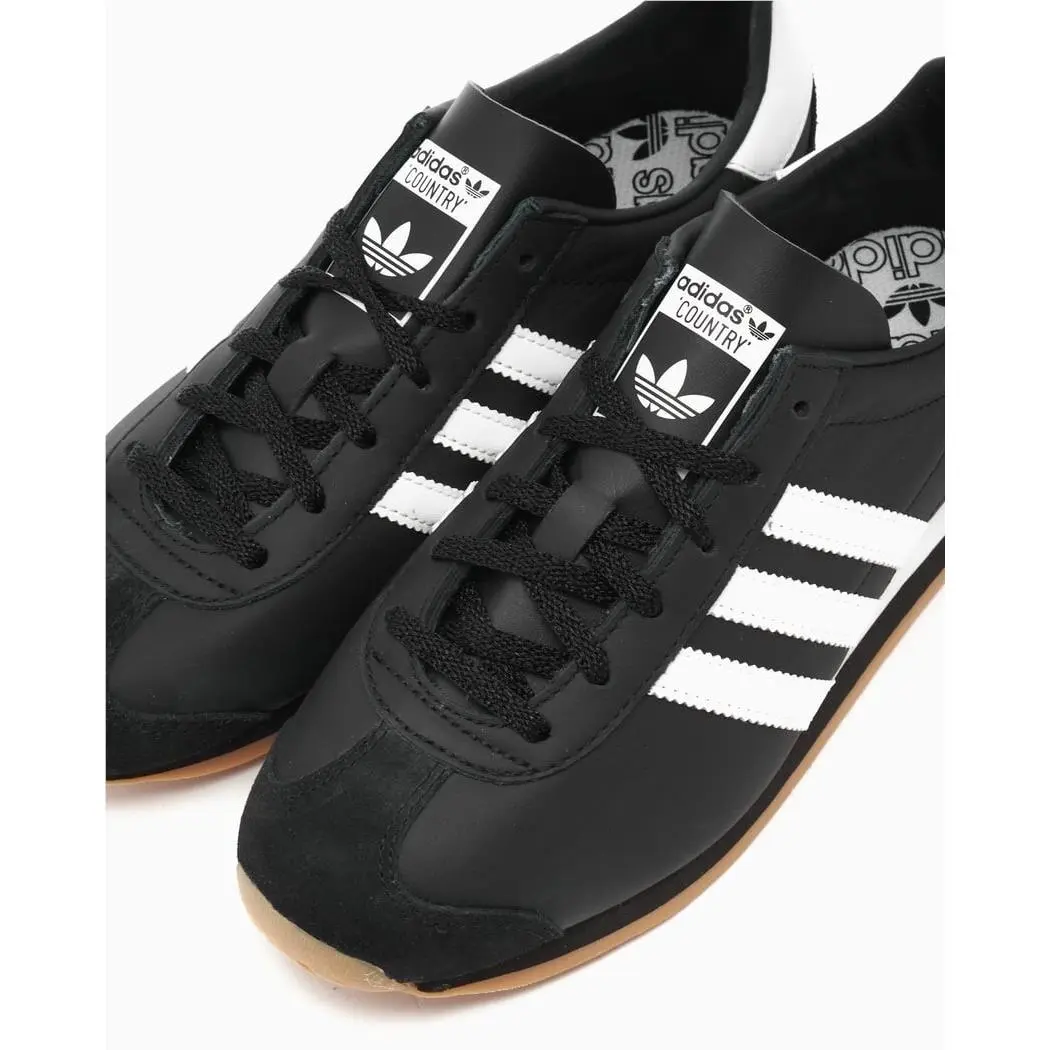 Adidas Country OG Sneakers Originals Black Retro Trainers Classic Logo Shoes DS - Black