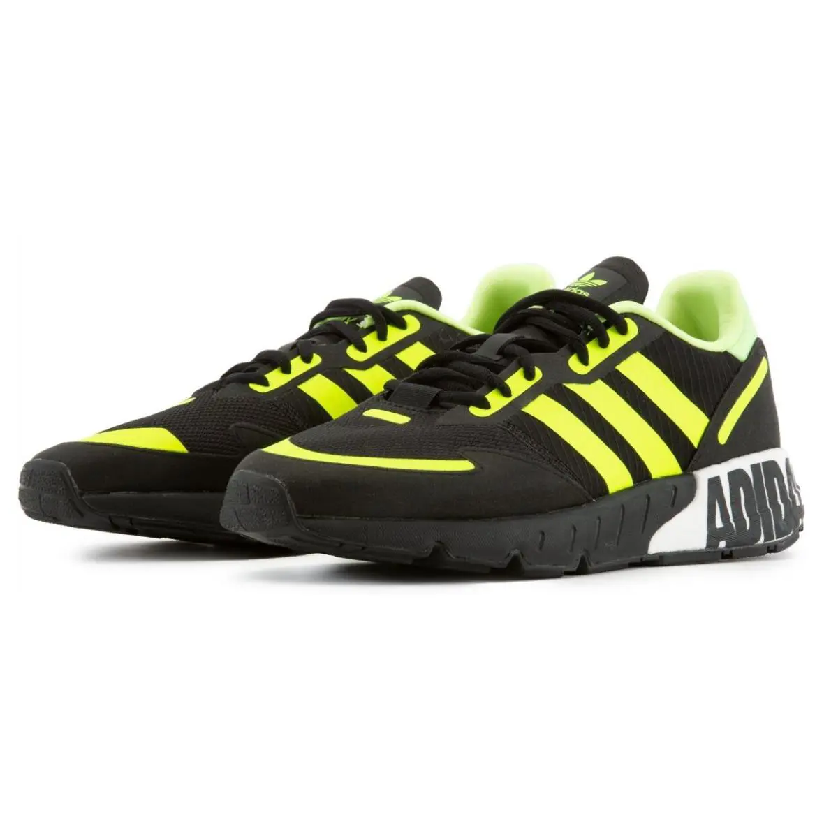 Adidas ZX 1K Boost Sneaker Unisex Men 8.5 = Women 10 Shoes Black/yellow