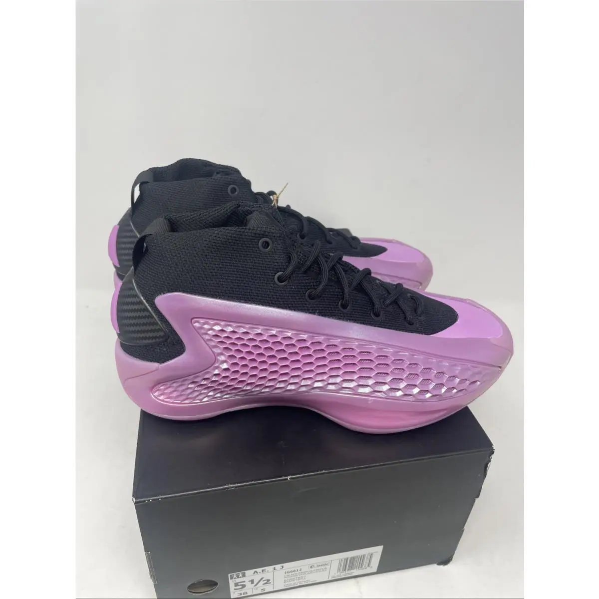 Adidas AE 1 “anthony Edwards” Light Purple Basketball Shoes Kids Size 5.5 IG6612